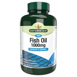 Natures Aid Fish Oil - 1000mg (Omega-3 Rich) 180 Caps