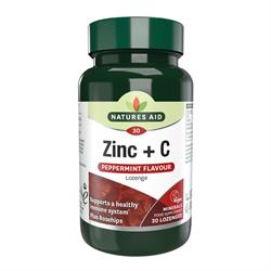 Natures Aid Zinc Lozenge (Peppermint) 30 Tablets