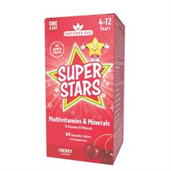 Natures Aid Super Stars Mvit & Minerals Chewable Tablets