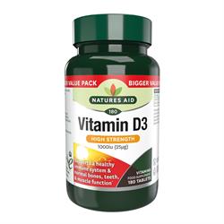 Natures Aid Vitamin D3 1000iu 90 Tablets