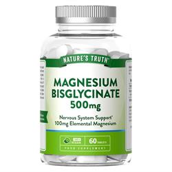 Nature's Truth Magnesium Bisglycinate 500mg 60 Tablets