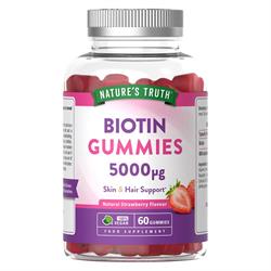 Nature's Truth Biotin 5000ug 60 Vegan Gummies