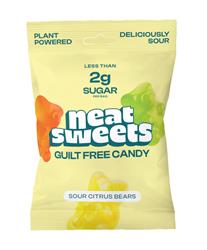 Neat Sweets FREE NeatSweets Low Sugar Plant Based Sour Citrus Gummy Bears 50g