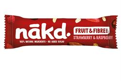 Nakd Nakd Fruit & Fibre Strawberry & Raspberry Bar 44g