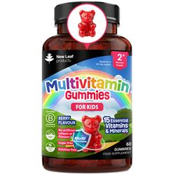 New Leaf Products Multivitamin Gummies For Kids Sugar Free Vegan Recyclable Bottle