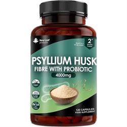 New Leaf Products Psyllium Husk 4000mg Vegan 120 Capsules