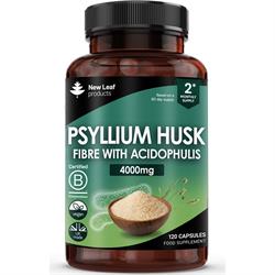 New Leaf Products Psyllium Husk 4000mg Vegan 120 Capsules