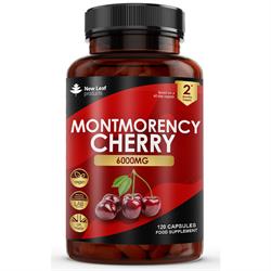 New Leaf Products Montmorency Cherry Capsules - 6000mg Antioxidant 120 Capsules