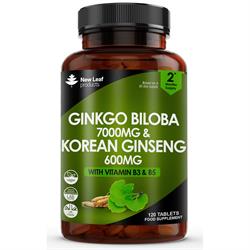 New Leaf Products Ginkgo Biloba & Panax Ginseng 120 tablets