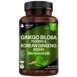 New Leaf Products Ginkgo Biloba & Panax Ginseng 120 tablets