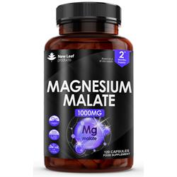 New Leaf Products Magnesium Malate 1000mg Elemental 150mg 120 Vegan Capsules