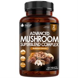 New Leaf Products Blend Of 6 Mushroom Extracts Complex 120 Capsules