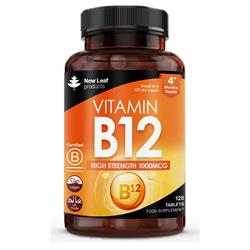 New Leaf Products Vitamin B12 1000mcg Methylcobalamin 120 Vegan Tablets