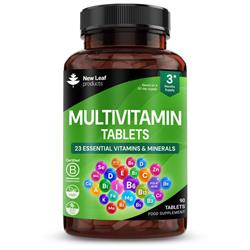 New Leaf Products Multivitamin Plus Iron 23 Essential Vitamin & Minerals 90 Tablets