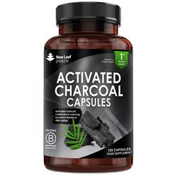 New Leaf Products Activated Charcoal Capsules - 1040mg Per Serving 120 Capsules