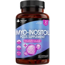 New Leaf Products Myo-Inositol PCOS Capsules + Folic Acid B12 & Chromium Vegan