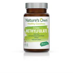 Natures Own Provides folic acid as methylfolate 400ug per capsule. 60 caps.