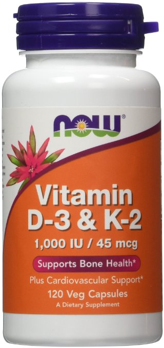 NOW Foods, Vitamin D-3 & K-2 - 120 vcaps