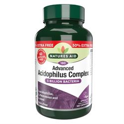 Natures Aid Promo Packs Acidophilus Complex 5 Billion - 50% EXTRA FILL 180 Caps