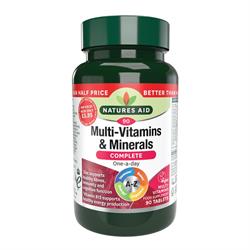 Natures Aid Promo Packs Multi-Vitamins & Minerals (Vegetarian Antioxidant) 90 Tablets