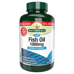 Natures Aid Promo Packs Fish Oil - 1000mg (Omega-3 Rich) - 90 + 33% EXTRA FILL