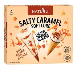 Naturli Salty Caramel Cones Box 520g