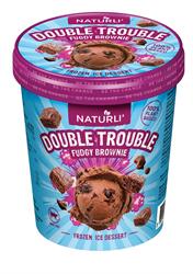 Naturli Double Trouble Fudgy Brownie Ice Cream 480ml