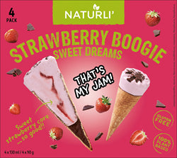 Naturli Strawberry Boogie Cones Box 520ml