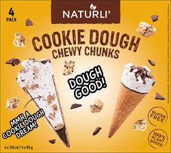 Naturli Cookie Dough Cones 520ml