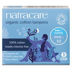 Natracare Organic Non-Applicator Tampons Super x 10