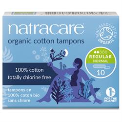 Natracare Organic Non-Applicator Tampons Regular x 10