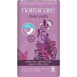 Natracare Natural Maxi Pads Super 12's