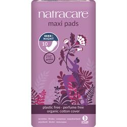 Natracare Natural Maxi Pads Night-time x 10