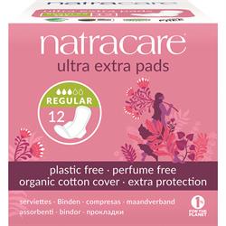 Natracare Ultra Extra Pads Regular with wings 12's