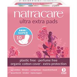 Natracare Ultra Extra Pads Super with wings 10's