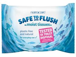 Natracare Safe to Flush Moist Tissues 30 Wipes