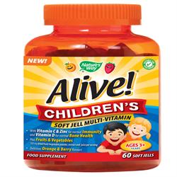 Nature's Way Alive! Children`s Soft Jells Multi-vitamin 60 Chewables