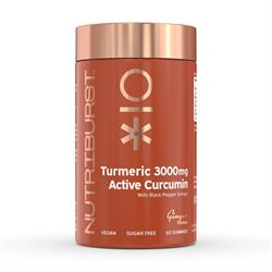 Nutriburst FREE Sugar-free Turmeric Curcumin 3000mg 60x Gummies