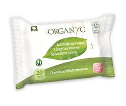 Organyc Intimate Wet Wipes - 20 Wipes