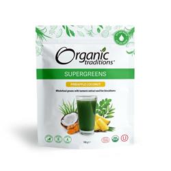 Organic Traditions Organic Super Greens with Pineapple and Coconut 100g