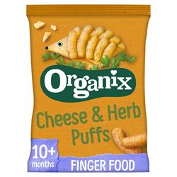 Organix Cheese & Herb Organic Finger Food Toddler Snack Corn Puffs 15g