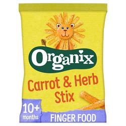 Organix Carrot Stix Organic Finger Food Toddler Snack Corn Puffs 15g