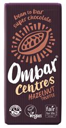 Ombar Ombar Centres Hazelnut Truffle Dark Chocolate Bar 70g