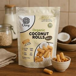 OORG OORG Organic Coconut Rolls Vanilla 100g