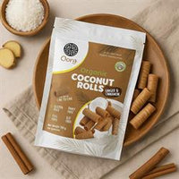 OORG OORG Organic Coconut Rolls Ginger & Cinnamon 100g