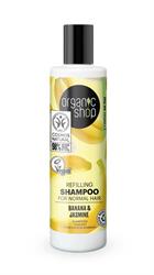 Organic Shop OS Refilling Shampoo for Normal Hair Banana&Jasmine (280ml)