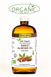 Organic The Best Organic Sweet Almond Oil 240 ML Cold Pressed Unrefined Certified