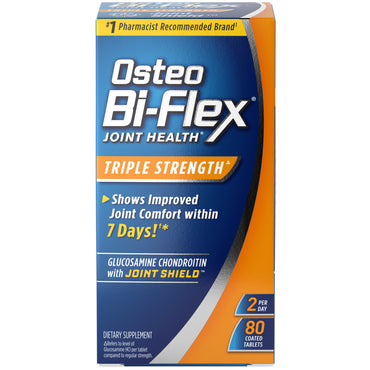 Osteo Bi-Flex Glucosamina Condroitina de Triple Fuerza con Joint Shield™ - 80 Tabletas