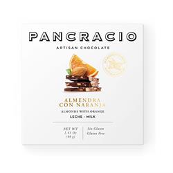 Pancracio Chocolate Almond & Orange Milk Chocolate Mini Bar 40g