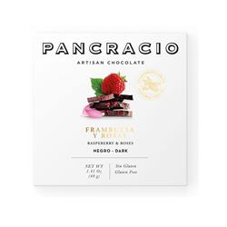 Pancracio Chocolate Raspberry & Roses Dark Choc Mini Bar 40g